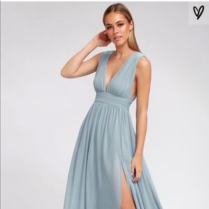 Maxi heavenly hues light blue dress ( lulu’s )